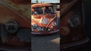 Tony’s Pressed Bumper Deluxe VW Bus #VWbus #Deluxe #23Window #Patina #Porsche #Fuchs #Lowered