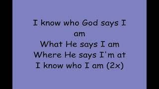 Sinach_I know who I am Lyrics Video