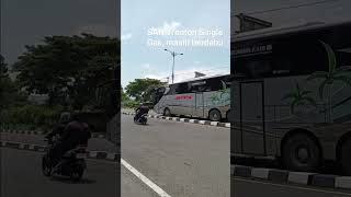 SAN single glass tronton keluar dari Terminal Giwangan. Masih Penuh debu Sumatera #san #bussumatera