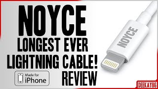 NOYCE | Longest EVER Lightning Cable! | Review!