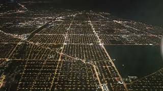 Flying Into Chicago at Night