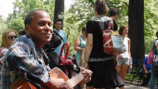 Singing 'Blackbird' in Strawberry Fields/Central Park  May 2016