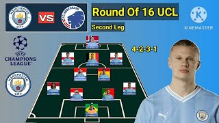 Manchester City vs FC Copenhagen ~ Potential Line Up Man City Leg 2 Round Of 16 UCL 2023/2024