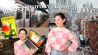 A Rainy Saturday Alone in NYC | shucked on broadway, macbook air unboxing (m2, starlight), & more