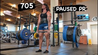 Road to 800 Deadlift Day 11 - 705 Paused PR