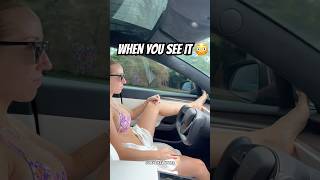 Tesla Girl Using Self Driving vs AutoPilot ⚠️ BUT Did You See… 🤤🫨