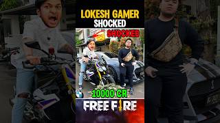 Lokesh Gamer Shocked 🤯🔥 FF Richest Youtuber Car #shorts #freefire