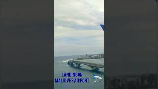 Landing on Maldives Airport🛬🇲🇻||Landing on Maldives||Male||Flying above Maldives||#maldives ||Shorts