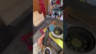 Fixing brake rotor squeal with an disk sander #automobile #diy #car #mechanic