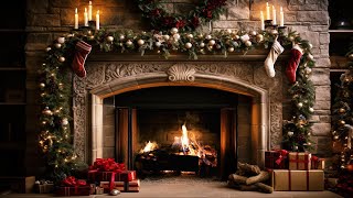 CHRISTMAS FIREPLACE 🎄 COZY Christmas Ambience with Peaceful Piano