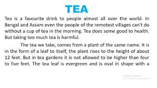 Essay on Tea in English | #KamnaAcademy