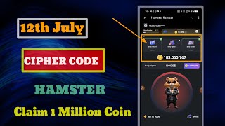 Hamster Combat Today Cipher Code Claim 1 Milion Coin \\ How To Complete Task #hamster