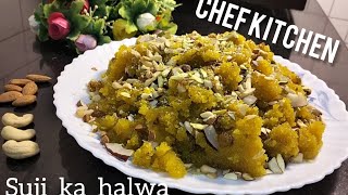 Suji Ka Halwa  || How To Make Suji At Home || By Chef Kitchen 🍽