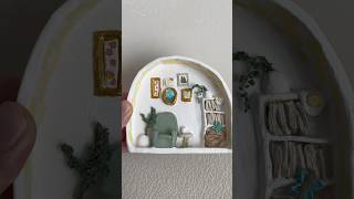 Miniature Living Room Scene | DIY clay projects | #shorts #clay #diy