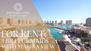 For Rent : 3 bedroom + Maids with Marina view | The Pearl Gates