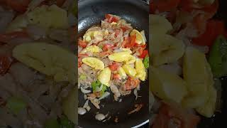 my make breakfast dumplings an salt fish with ackee