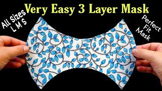 Very Easy New Trending Pattern Mask - Face Mask Sewing Tutorial - Anyone Can Make This Mask Easily