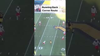 Runningback Corner Route: Aim At Linebacker or Defender Then Blow Past Them