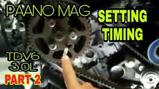 part 2. Paano magsetting ng timing TDV6 engine, 3.0 liters turbo diesel