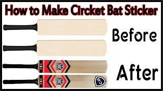 How to make Circket Bat sticker || customize circket Bat Sticker