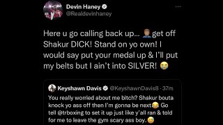 DEVIN HANEY GOES BACK AND FORTH WITH KEYSHAWN DAVIS AND RICHARDSON HITCHINS ON TWITTER