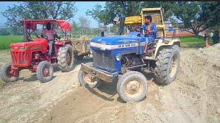 #video || 40 DI Farm Plus Tractor loading soil in Mahindra tractor Trolley || #tractor