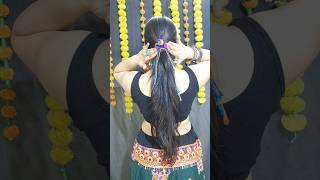 Navratri Hairstyle Hack ✨ #navratwsakshi #navratrihairstyle #hairstyletutorial #shorts