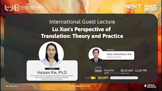 International Guest Lecture | Lu Xun's Perspective of Translation: Theory and Practice