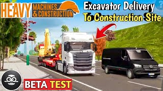 🚛Scania Delivering Excavator To Construction Site - Heavy Machines & Construction @webperongames🛣️