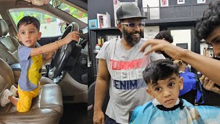 അപ്പനും മോനും ഒന്നിച്ച് ഒരു makeover| familyvlog| pamperroutine #dimplerose