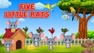 Five little rats | nursery rhymes | kids poems station