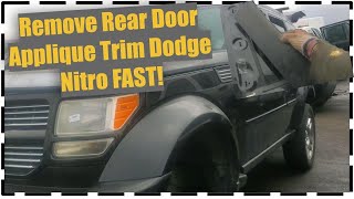 Remove Rear Door Applique Trim Molding Dodge Nitro FAST