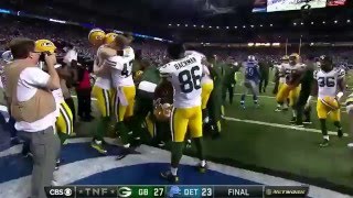 Aaron Rodgers throws a Hail Mary to Richard Rodgers for game winning TD vs Lions