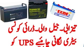 Dry Acid Gel Battery Which Is Best For UPS In Pakistan