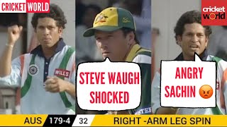 Angry Sachin V/S Waugh Brothers Battle , Paji became Highly energetic and dismissed both of them