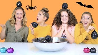 Halloween Balloon POP Slime Challenge with our BIG Sister!