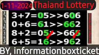 Thailand Lottery 3up Single digit formula By, informationboxticket. 1-11-2024