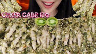 NGILERR...‼ ASMR CEKER LUNAK SAMBEL IJO | GREEN CHILLI SOFT CHICKEN LEGS | ASMR INDONESIA