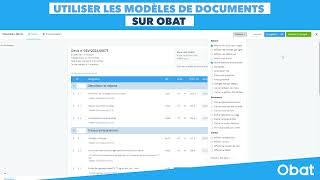 📈TUTO OBAT I Utiliser les modèles de devis et factures sur Obat