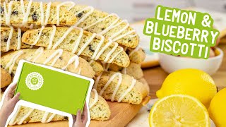 Lemon & Blueberry Biscotti  - Bakedin's October 2020 Baking Club box