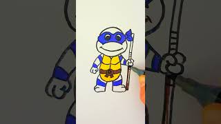 Colouring Donatello - Teenage Mutant Ninja Turtles #shorts