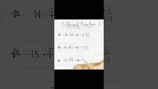 Convert Decimals into Fraction 🔢 #shorts