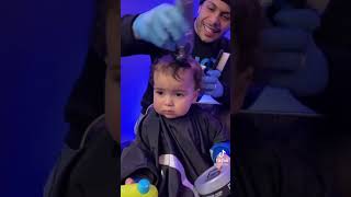 Cutting my kid's hair for the first time | tiktok #shorts