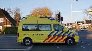 *WAIL * A1 Silverline T6 Ambulances 02-114 Stiens met spoed naar melding in Leeuwarden