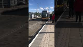 Luas number 3022 arriving at Red Cow station #dublin #luas #tram