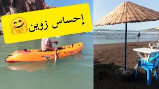 A Beach Day with me//يوم معي في البحر 🏊🏊🚣