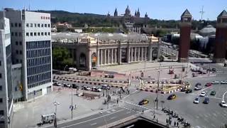 Barcelona - Plac Espanya i dach centrum handlowego Les Arenes