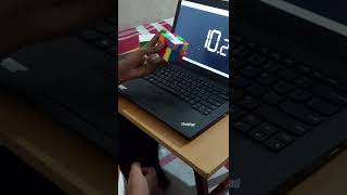 Rubik's cube solved in 26 seconds with one hand