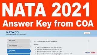 NATA 2021 FIRST ATTEMPT ANSWER KEY FROM COA IS PUBLISHED HERE. Check your answers | NATA RESULTS