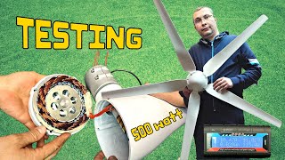 Testing 500 watt Wind Turbine from VEVOR